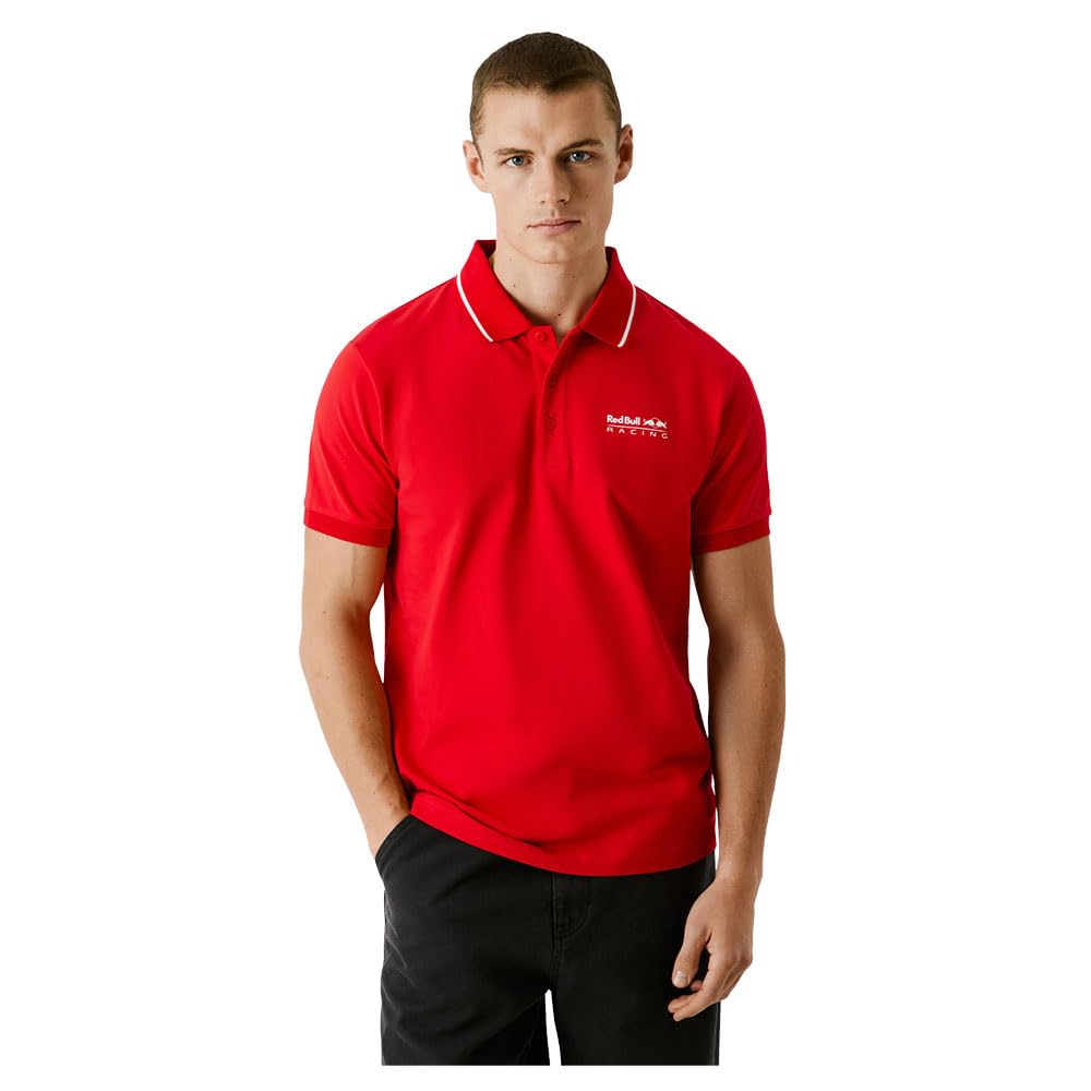Pepe Jeans Men's Tipped Logo Polo Polo, Red(Mars RED), M