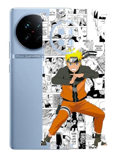 Image of AtOdds - VIVO X90 Mobile Back Skin Sticker - Lamination - Rear Screen Guard Protector Film Wrap (Coverage - Back+Camera+Sides) (Design - Naruto Graffiti)