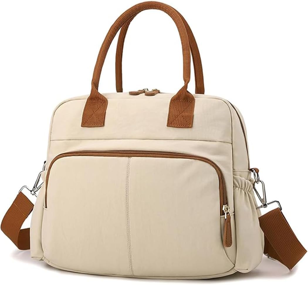 maytopia Diaper Bag Tote, Travel Baby Diaper Bag Purse with Stroller Clips, Mommy Hospital Baby Bag for Labor and Delivery