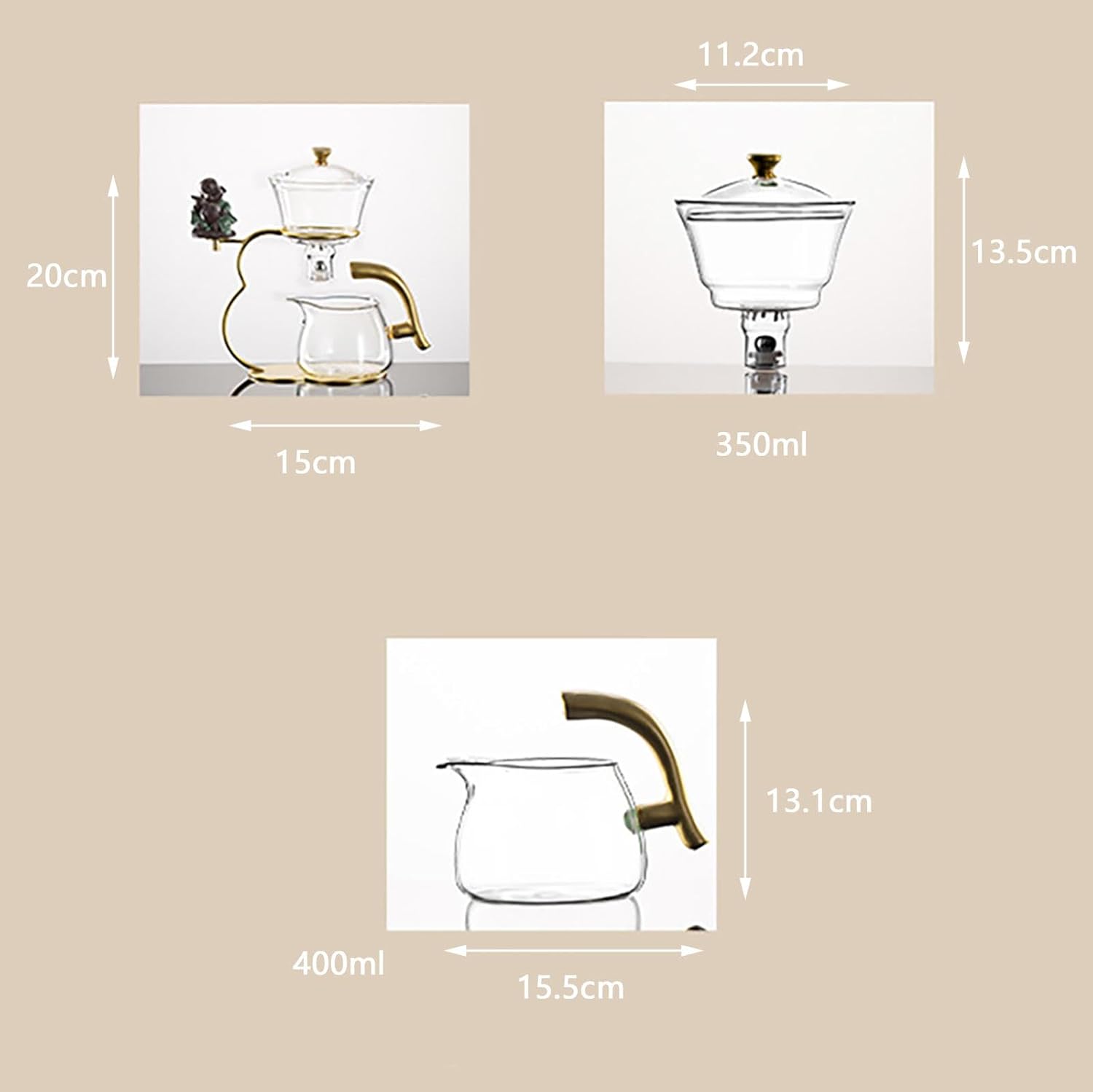 Semi-Automatic Tea Set - Magic Glass Magnetic Tea Kettle, Lazy Household Tea Brewer