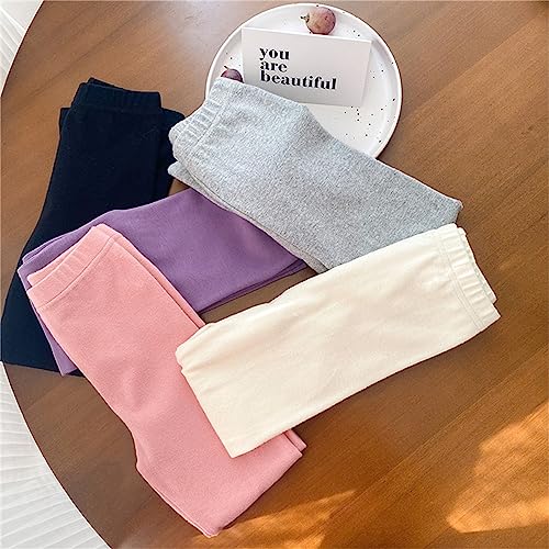 Girls Cotton Fleece Lined Leggings Thick Thermal Pants Kids Basic Full Length Tights Winter Warm Clothes3