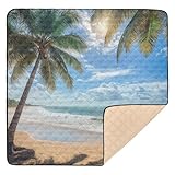 Materiales de alta calidad: la alfombra de juego para bebé está hecha de poliéster impermeable + fibra de algodón, suave y acogedora, fácil de limpiar, sin BPA, sin olor, agradable al tacto, tu hijo proporciona un lugar seguro y cómodo para jugar Tam...