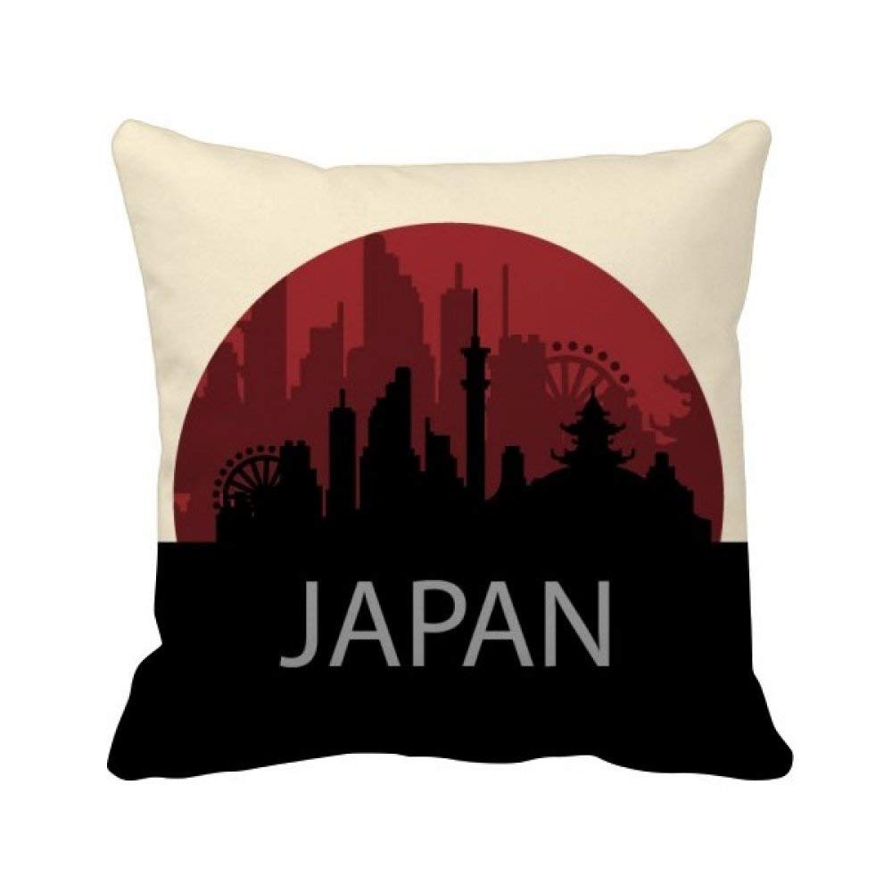 Cadeau déco coussin motif Japon multicolore 40x40cm pour anniversaire et fête