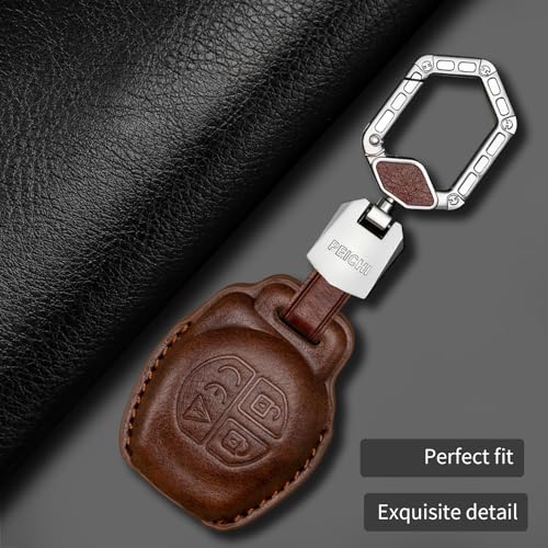 Image of PEICHI Metal Key Cover Compitable for Suzuki Swift,Dzire,Baleno,Ertiga,WagonR,Celerio,Alto,Brezza,Ignis,S-Presso,Fronx 2 Button Remote Key