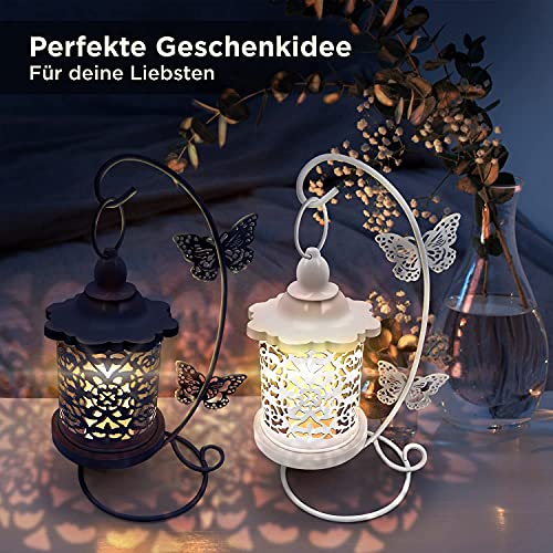 PROLUXE® Kandelaar vogelkooi decoratie zwart & wit 2-delig - elegant & stijlvol design - premium kwaliteit kooi kandelaar van hoogwaardig metaal - set van 2 geschenkartikelen decoratie vintage - Image 4
