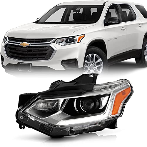 ACANII - For [HID/Xenon Model] 2018-2020 Chevy Traverse LED DRL Projector Headlight Headlamp Replacement Driver Side