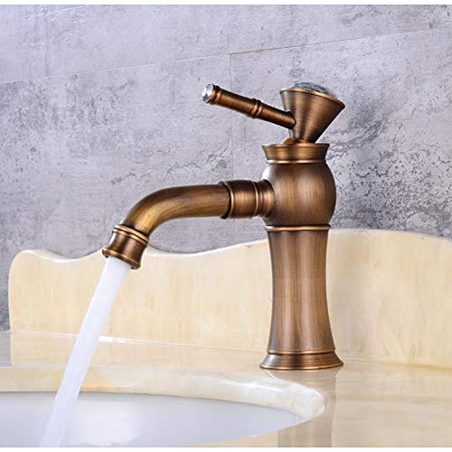 Robinet de bassin or et diamant mitigeur luxe pour vasque chic