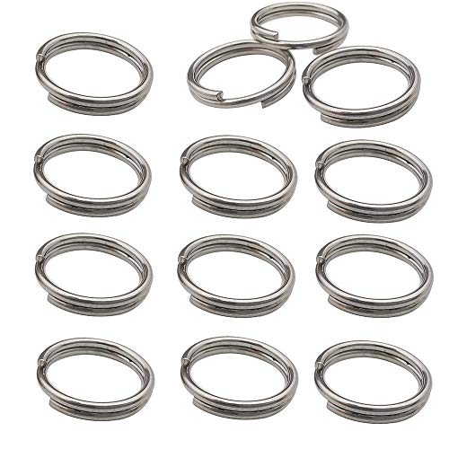 250pcs Stainless Steel Split Rings Double Loop Jump Rings Mini Connector Key Rings for Jewelry Making Necklaces Bracelet Earrings (1.0x12mm-12653)