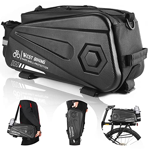 WESTGIRL Fahrrad Gepäckträgertasche- Fahrrad Kofferraum Tasche, 8.6L Wasserdichtes Fahrrad Gepäckträger Rücksitz Tasche, Radfahren Rücksitz Cargo Pouch mit Schulter |Zeitlich begrenztes Sonderangebot Cover