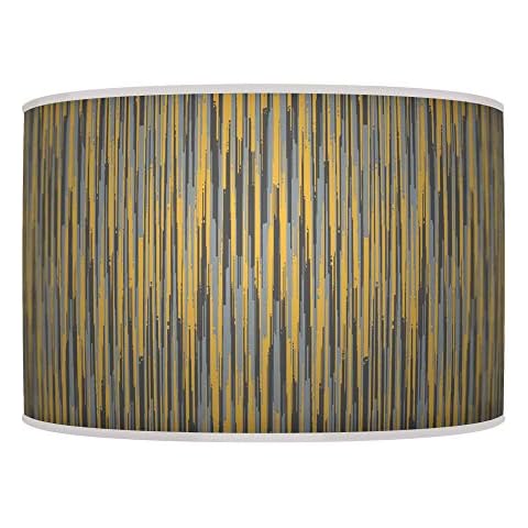 ARK HOUSE 30cm Handmade Lampshade in Mustard Grey Cover