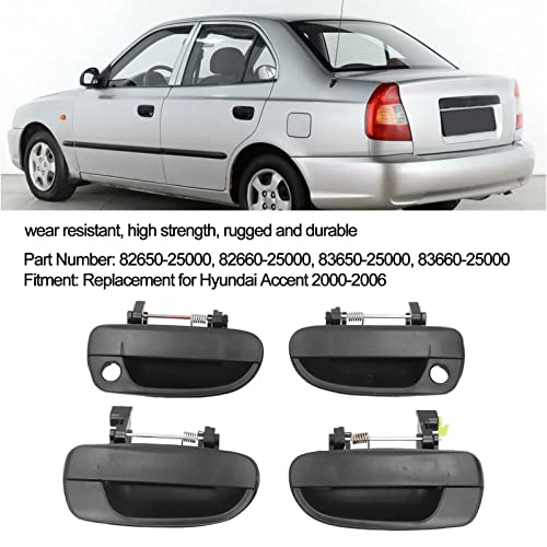 Maçaneta exterior do carro, 4 peças ABS maçaneta externa 82650-25000 82660-25000 83650-25000 83660-2
