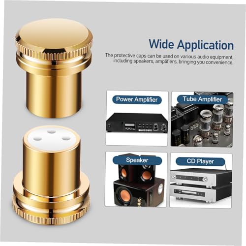 Tapas protectoras de cobre dorado XLR para eliminar ruidos en amplificadores 4