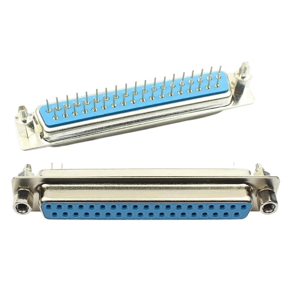 2PCS DB9 Female Male PCB Mount D-Sub 9Pin PCB Connector RS232 Connector 90-Degree Bent Needle DR9 ﻿(1 Female 1 Male)