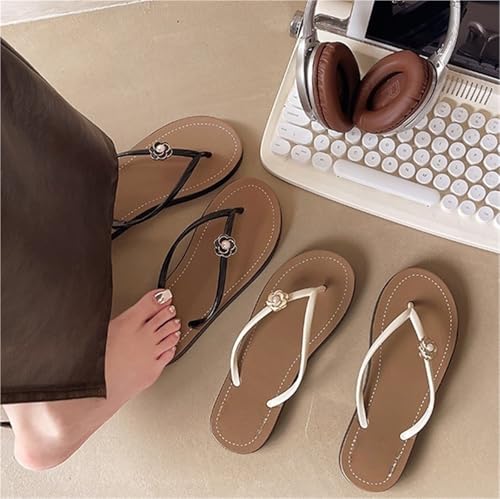 Women's Flip-Flops Dressy T-Strap Thong Cross Straps Summer Slip On Open Toe Slides For Beach Vacation Casual Walking2