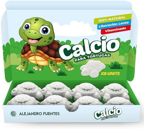 AF® Calcio Tortugas de Agua Especial, Pack 8 Piezas Calcio Tortugas Liberación Lenta, Acidez Controlada, Fórmula Vitaminada Natural Que Fortalece el Caparazón, Bloque Mineral para Acuario