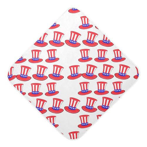 Msyxl Independence Day Hooded Towel - Ultra Soft & Absorbent Muslin Cotton Bath Towel for Babies, Toddlers, Newborn - Boys & Girls Essential 30
