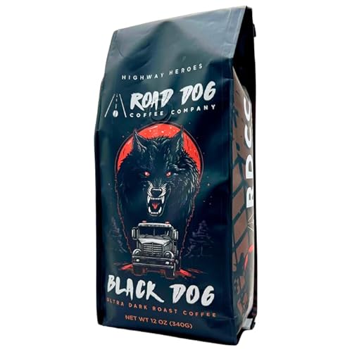 Road Dog Black Dog Ultra Dark Roast Coffee 12 oz