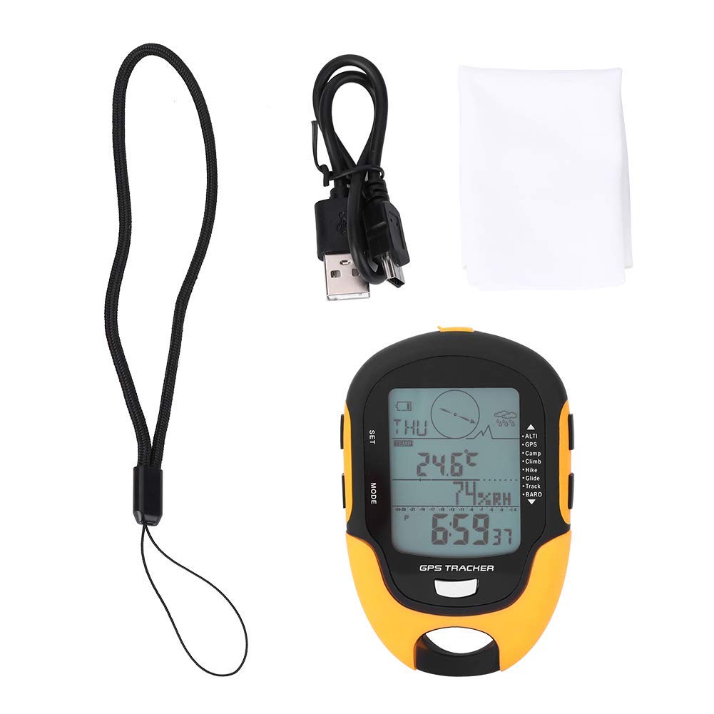 GPS,Navigation Portable USB Rechargeable avec Baromètre Altimètre Numérique pour Randonneurs Alpinistes Campeurs de Nuit
