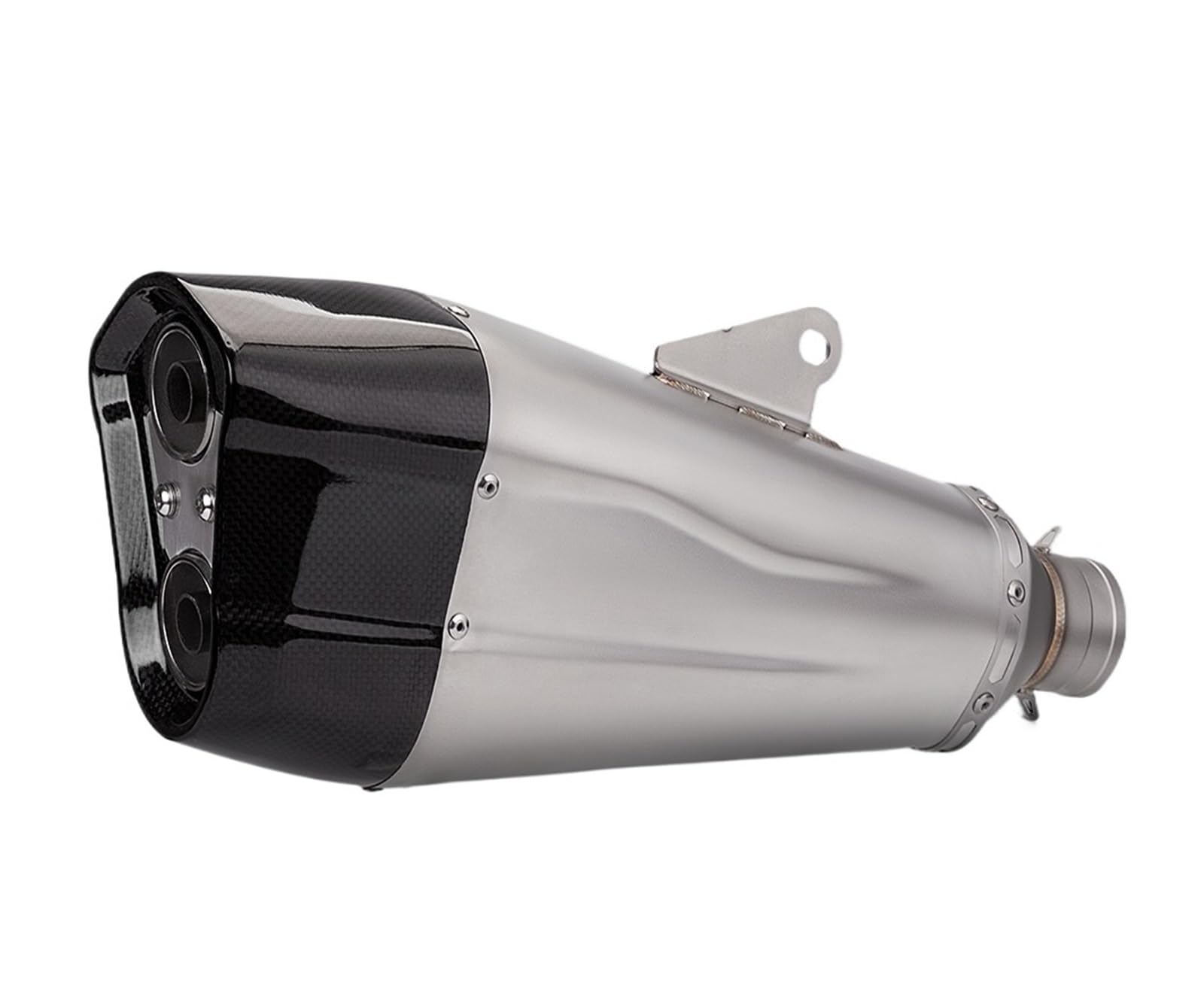 Motorradauspuffschalldämpferrohre Motorrad-Auspuffrohr Mit Zwei Löchern, Universeller Schalldämpfer Für Motorräder, 51 Mm, Motorradzubehör, Ersatzteil