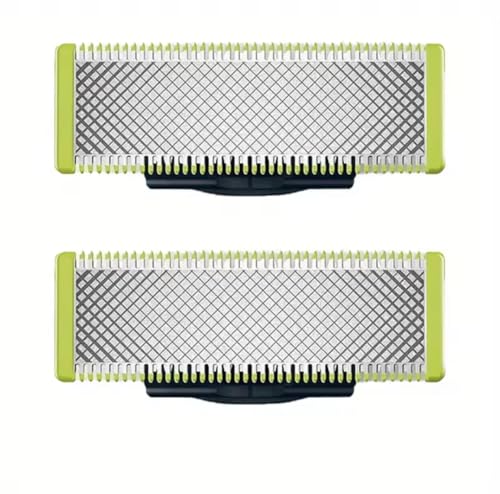 Pack de 2 cuchillas One 1 hoja de repuesto compatibles con todas las máquinas de afeitar eléctricas tipo One-Blade – cuchillas de repuesto de acero inoxidable – juego de 2