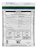 Secur-Pak Deposit Bags - Pack of 100 - Bill Capacity, 6,000 - Premium, Level 4 Security Tamper Evident, White Security Bags - Self Sealing, Opaque 2.5 Mil Plastic - 15' x 20' - SECUR-PAK
