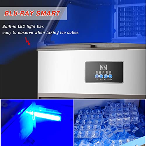 DUTUI 680W Commercial Ice Maker Kapazität Edelstahl Ideal Für Hotels, Restaurants, Bars, Häuser, Büros Enthält… – Bild 4