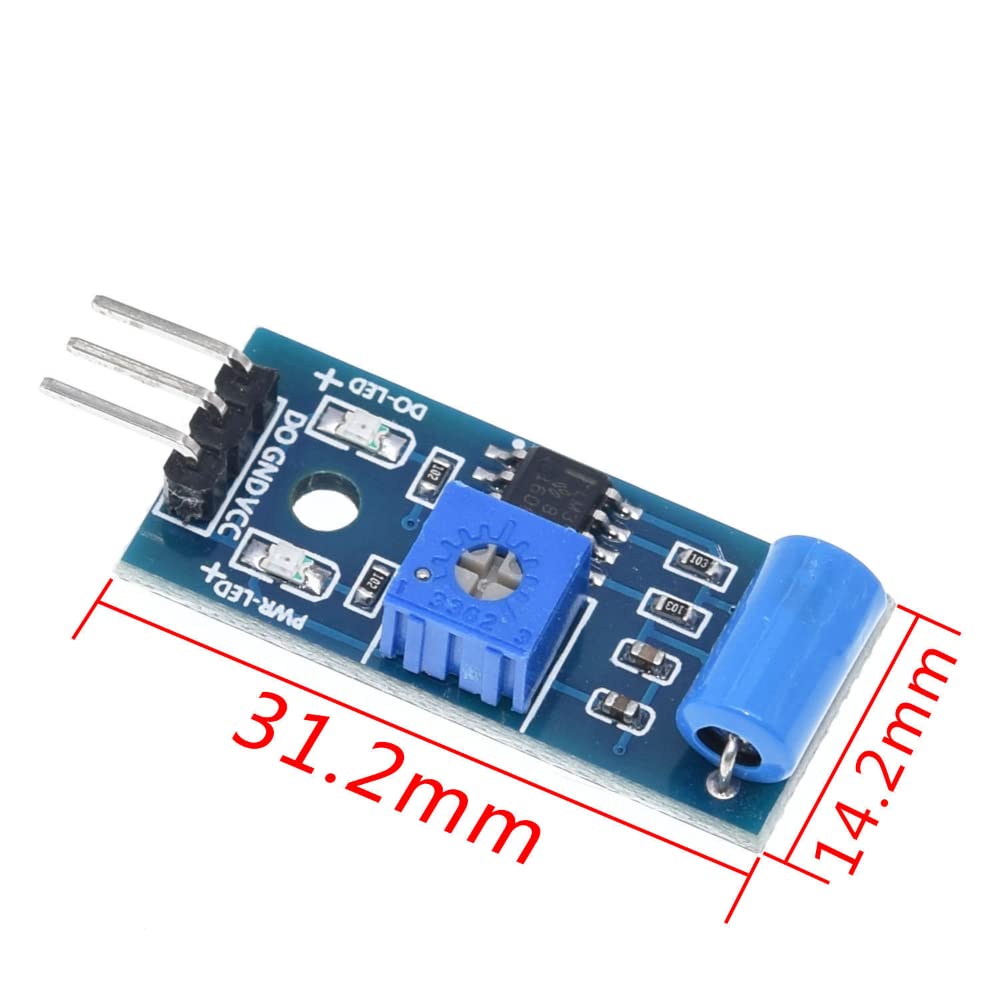 DollaTek 5 szt. SW-420 NC modu? czujnika wibracji prze??cznik wibracyjny do inteligentnego samochodu Arduino