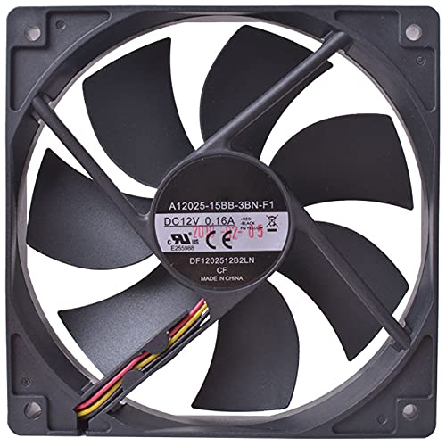 Zyvpee® 120mm A12025-15BB-3BN-F1 12cm 12V 0.16A DF1202512B2LN 3Wire Computer Case Fan 120x120x25mm