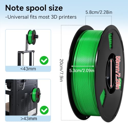 Image of Dynta PLA Filament 1.75mm 2x1KG Green+Purple 3D Filament for Printers