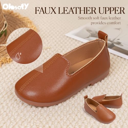 ohsofy Boys Girls Soft Slip-On Loafers Comfort Cozy Oxford Rubber Sole Casual Wedding Party Dress Shoes(Toddler/Little Kid)3