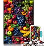Rompecabezas para Adolescentes, colección de Frutas, Rompecabezas para Adultos (1000 Piezas), Juguetes educativos, Juegos antiestrés, Lista de Deseos con Papá Noel (50x75cm)