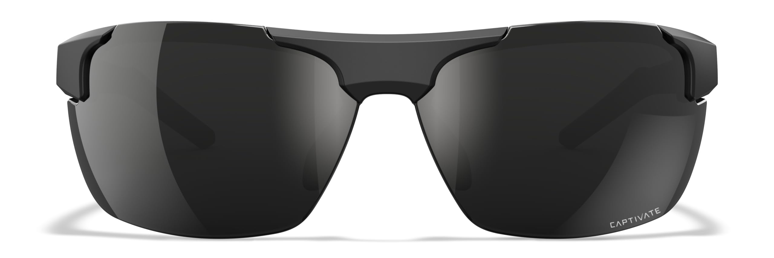 Wiley X WX Prime - Gafas de sol de seguridad para hombre, inastillables, protección UV para combate y disparo, lentes polarizadas de espejo negro mate, marcos negros mate