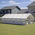 20’ x 40’ Outdoor Heavy-Duty Party Tent, Upgraded Galvanized Gazebo Wedding Canopy Big Tents with 3 Storage Bags, Event Shelter Tent for Outdoor Activity, Wedding, Birthday Party