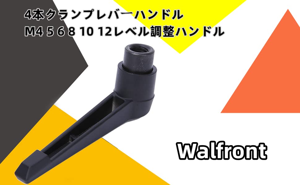 Image of Walfront 4Pcs Clamping Lever Handle, M4 /5 /6 /8 /10 /12 Level Adjustable Handles Knob Female Thread Machinery Adjustable Handle(M12)