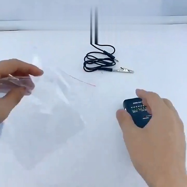 Image of Portable Handheld Surface Resistivity Meter, with Test Lead, Automatic Range and LED Indicator, Surface Resistance Checker for Antistatic Coatings, Films and Fabrics