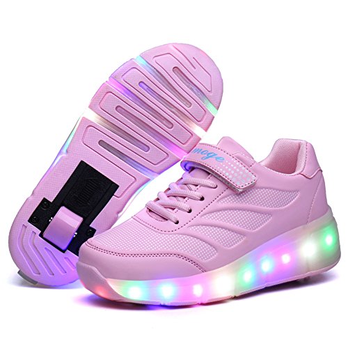 Led Luces Zapatos con Ruedas para Pequeños Niños y Niña Automática Calzado de Skateboarding Deportes de Exterior Patines en Línea Brillante Mutilsport Aire Libre y Deporte Gimnasia Running Zapatillas