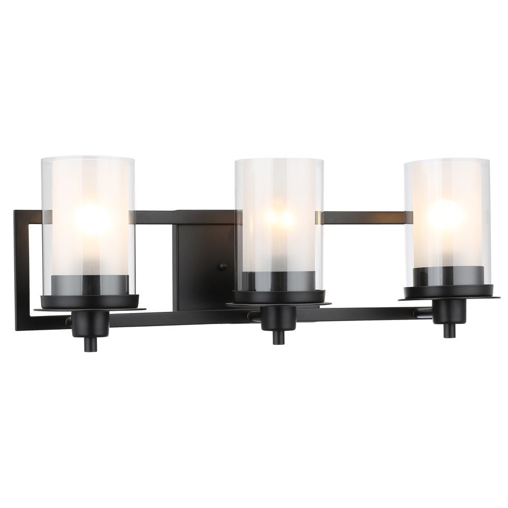 Designers Impressions Juno 3 Light Wall Sconce, Matte Black, Metal, Model