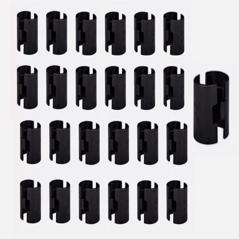 Confezione da 25 clip per scaffali, per scaffali con diametro di 2,5 cm