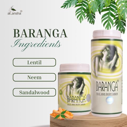 Image of AKANSHA Baranga Ayurvedic Face and Body Dust Scrubber (100g)
