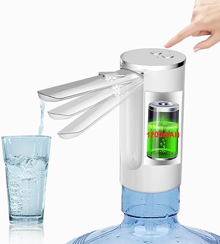 Dispensador de agua plegable, bomba automática de botella de agua, dispensador de agua eléctrico para botellas universales con carga tipo C, bomba