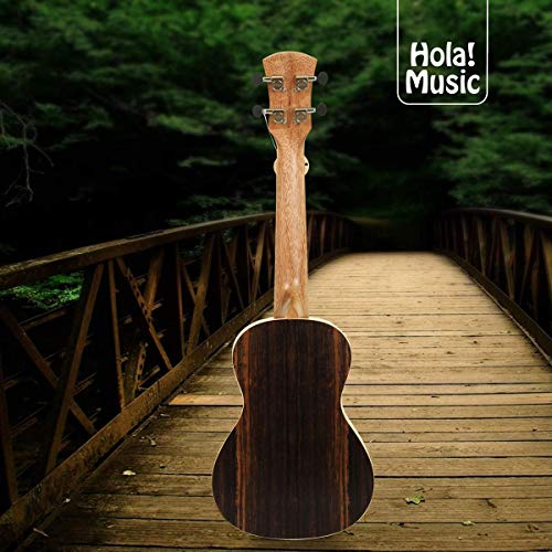 Image of Hola! Music 24 Inch Deluxe Concert Ukulele Bundle, Mahogany, Gig Bag