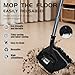 KLHB-YF Commercial Cotton Mop Heavy-Duty Industrial with 2 Replacement Heads 152 cm Handle Replacement mop Head (Black)
