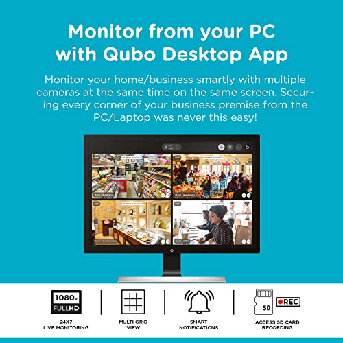 Image of Qubo Smart 360 Wi-Fi Security Camera| Free Subscription | Ultra 2K Indoor CCTV Cam for Home | AI Person Detection | Automatic Alarm (Old cam)