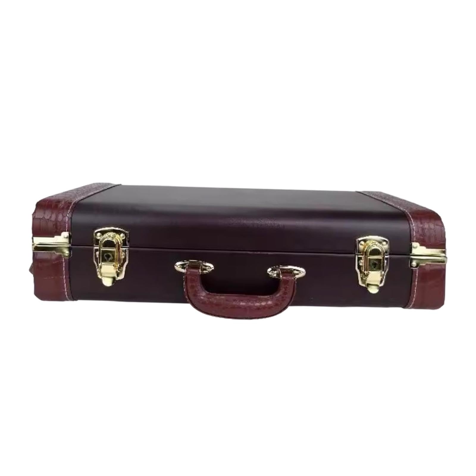 perfeclan Trompetenkoffer, Handtasche, Schutzhülle, tragbar, professionell, Aufbewahrungsbox für Musikinstrumente, ideal für, Bands, Bühnen und mehr, Braun