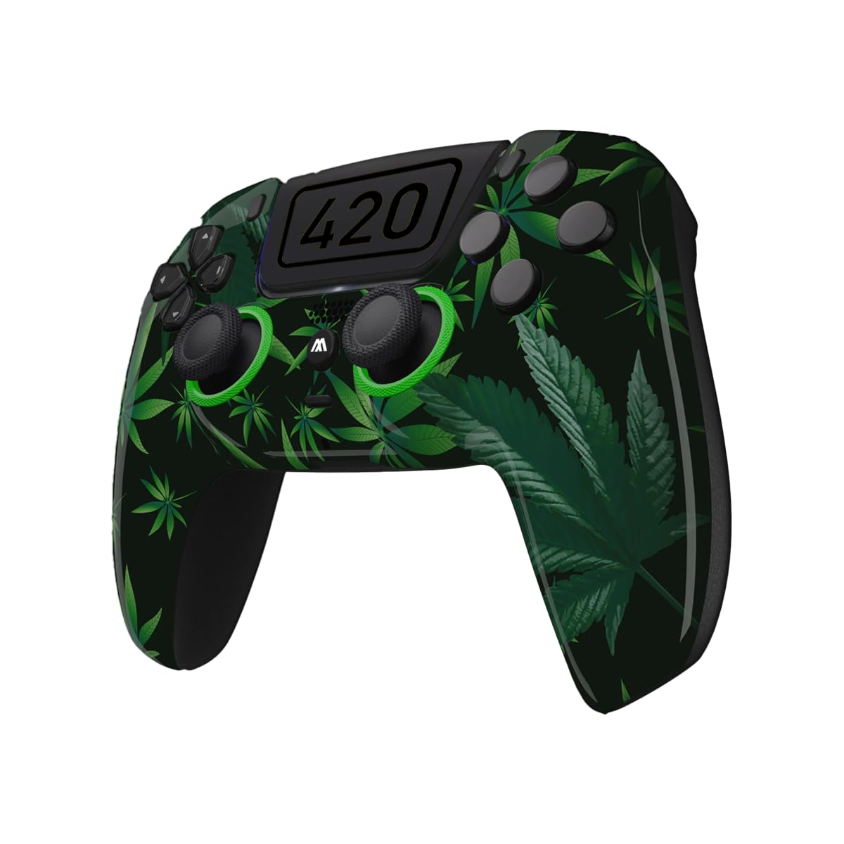 MODDEDZONE 420 Black M Series Custom Wireless Controller Compatible with PS5 - Exclusive and Unique Design| Customized in the USA|