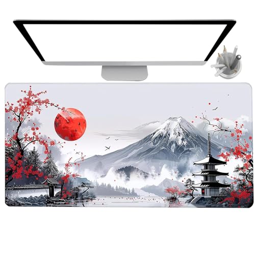 Tapis de souris grand format 40x90 cm premium antidérapante et finitions art chinois