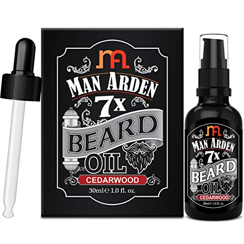 Image of Man Arden 7X Beard Oil (Cedarwood) - 7 Premium Oils Blend For Beard Growth & Nourishment 30ml
