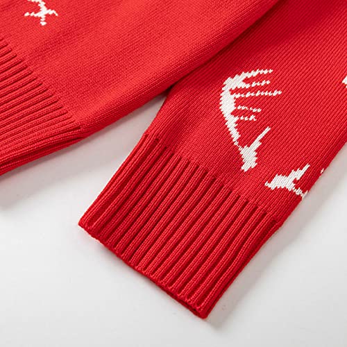Toddler Kids Christmas Knitted Sweater Long Sleeve Warm Tops Boys Girls Autumn Winter Pullover Blouses for 2~7T4