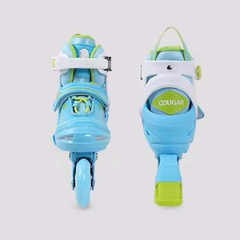 Mode Patins à roulettes pour Enfants Fille lumière LED Roues, Aux Débutants Antichoc Enfants sont Réglables Lacet Triple Roue PU Résistante à l'usure Enfants
