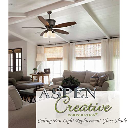 Image of Aspen Creative Aspen Creative 23024-4 Transitional Style Replacement Glass Shade, Alabaster